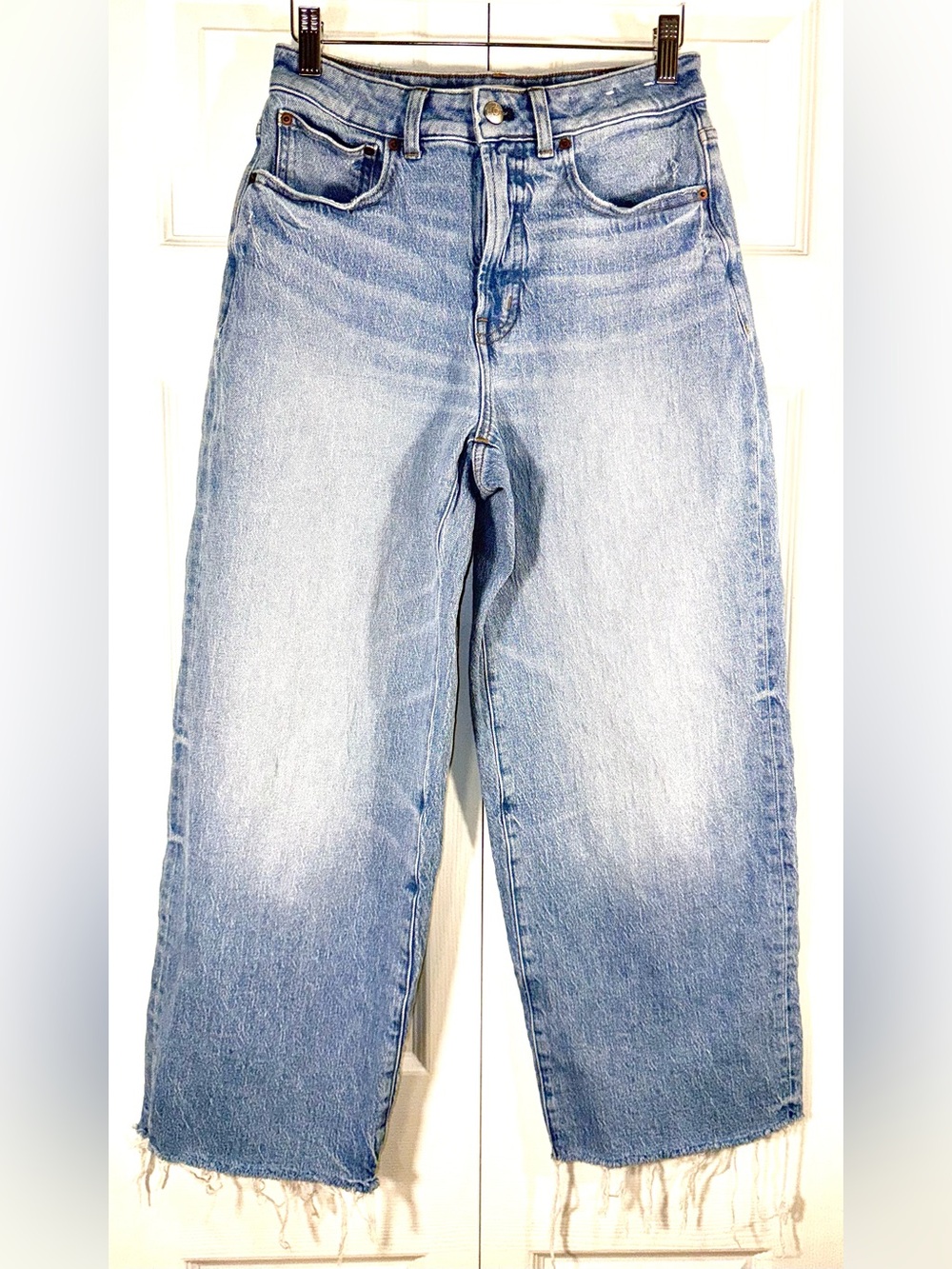 Madewell The Curvy Perfect Vintage Wide-Leg Crop Jeans Hallstead Wash 27 EUC